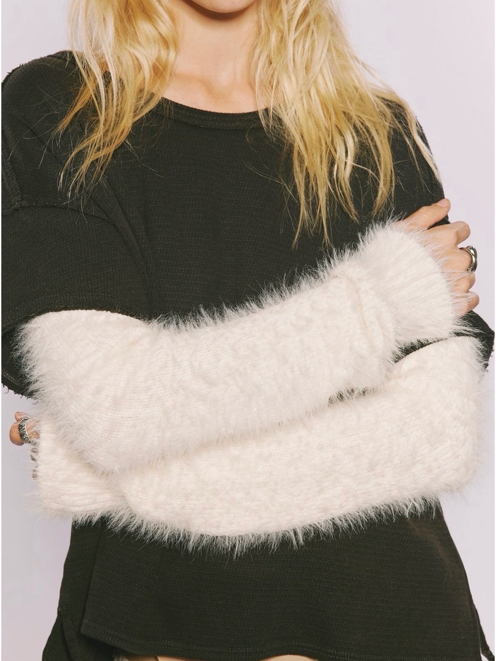 Free People We The Free Luxe Cuff Long sleeve Top. NWOT and current.